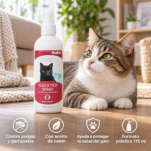 Spray Contra Pulgas y Garrapatas - Bioline 175ml