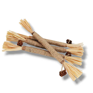  Palito Matatabi con Fruto Rafia - ( Silver Vine )  Masticable Antiestrés