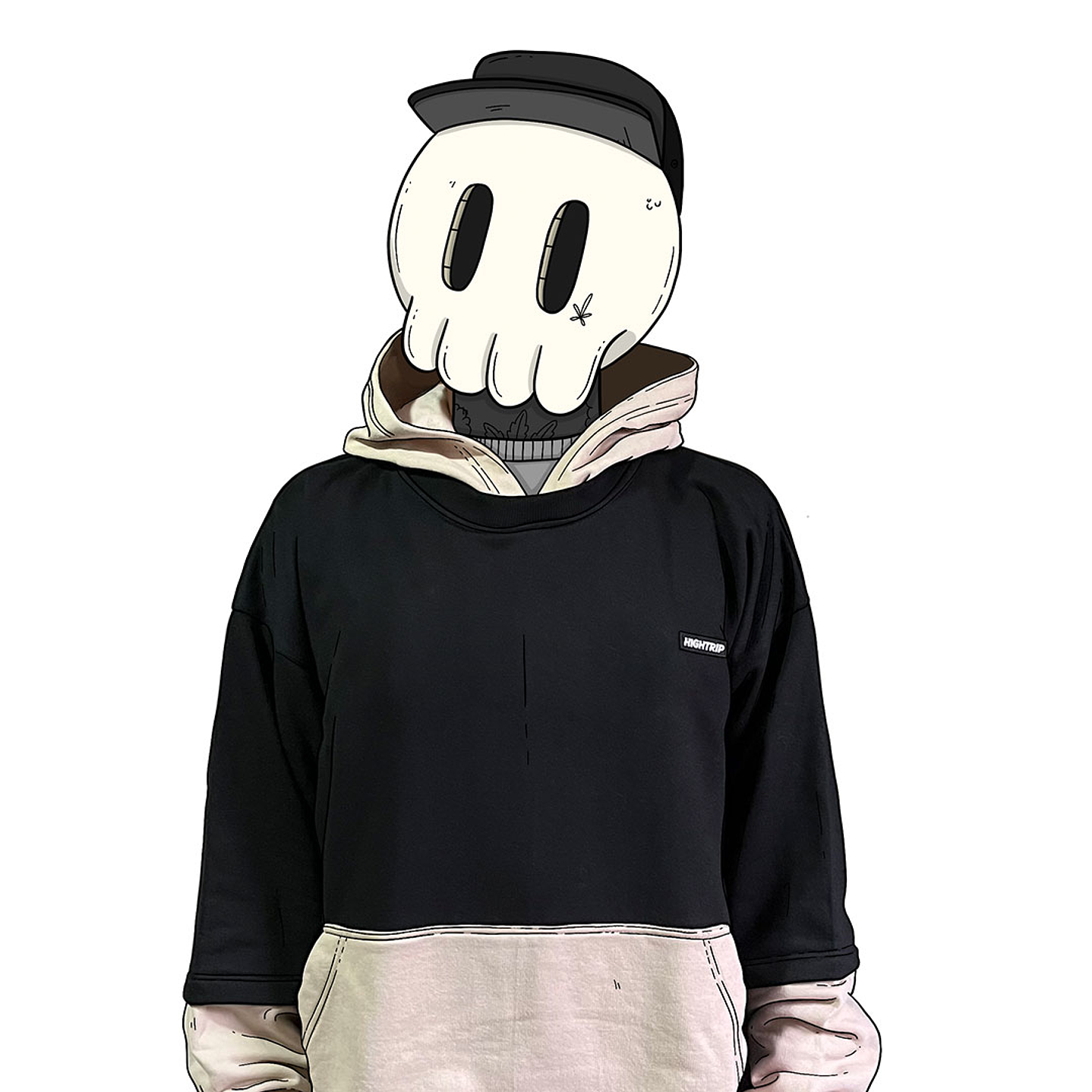 Poleron Hightrip Hoodie Black/Beige 1