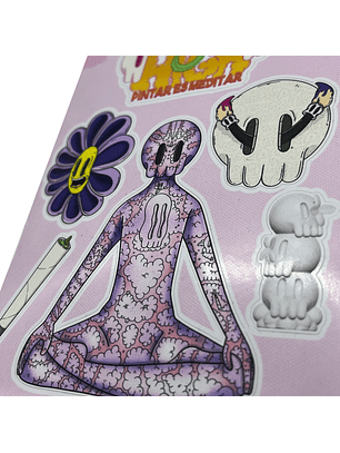 Sticker sheets Meditar es pintar