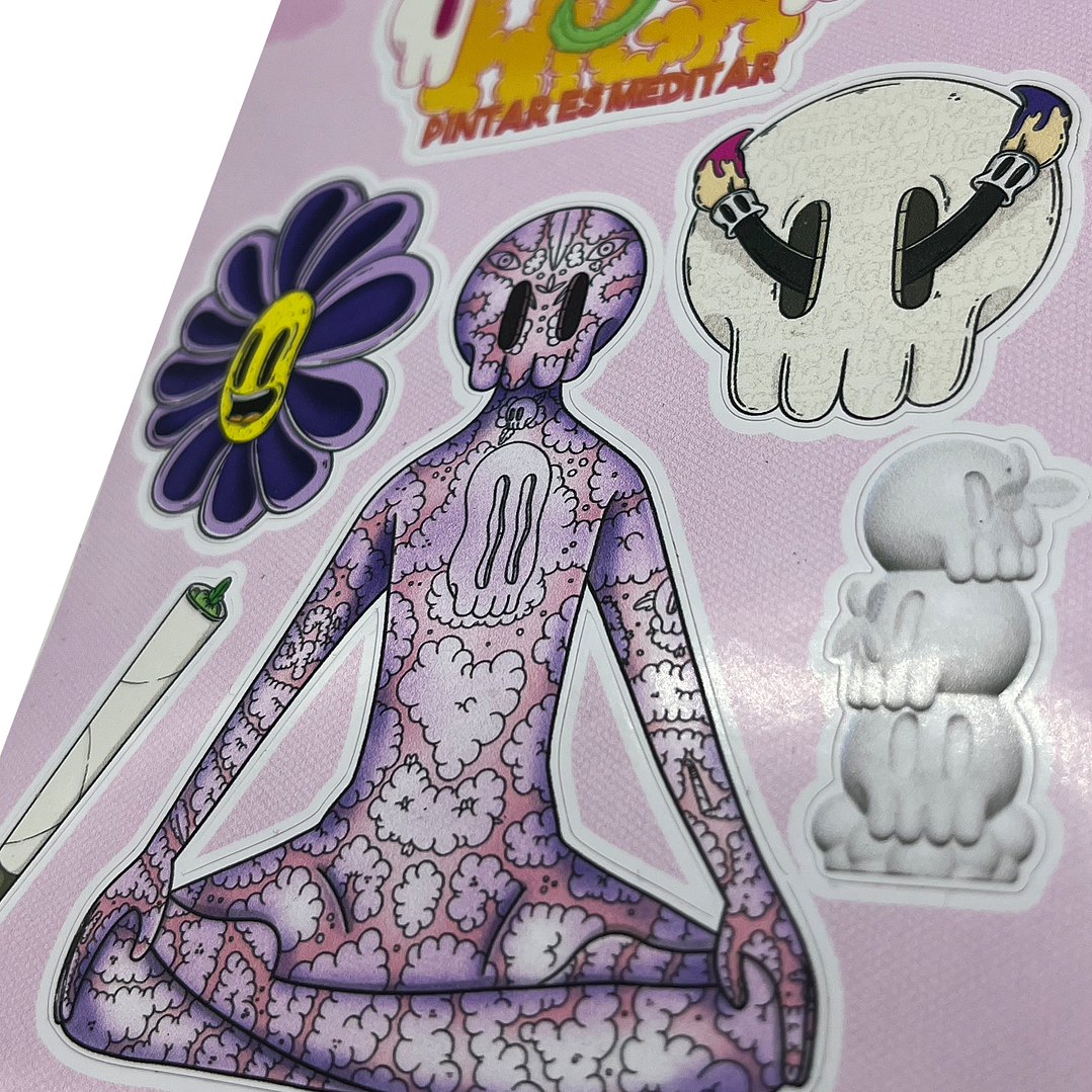 Sticker sheets Meditar es pintar 2