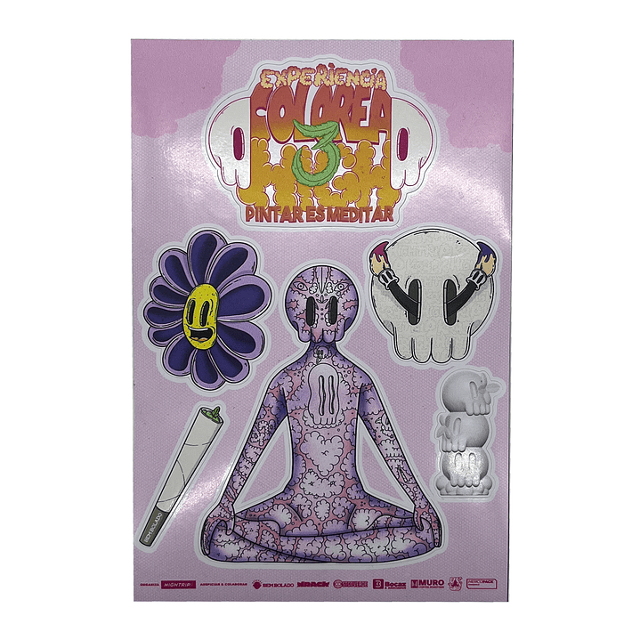 Sticker sheets Meditar es pintar 1