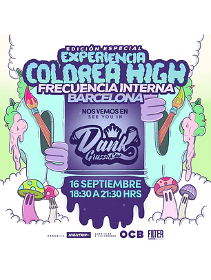 Experiencia Colorea High Barcelona - Dank Grass