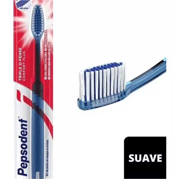 Pepsodent Cepillo Dental Suave 1 unidad Triple Dfense