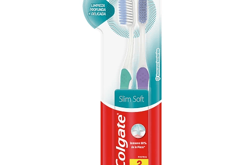 Pack Cepillo De Dientes Colgate Slim Soft Suave 2 Unidades