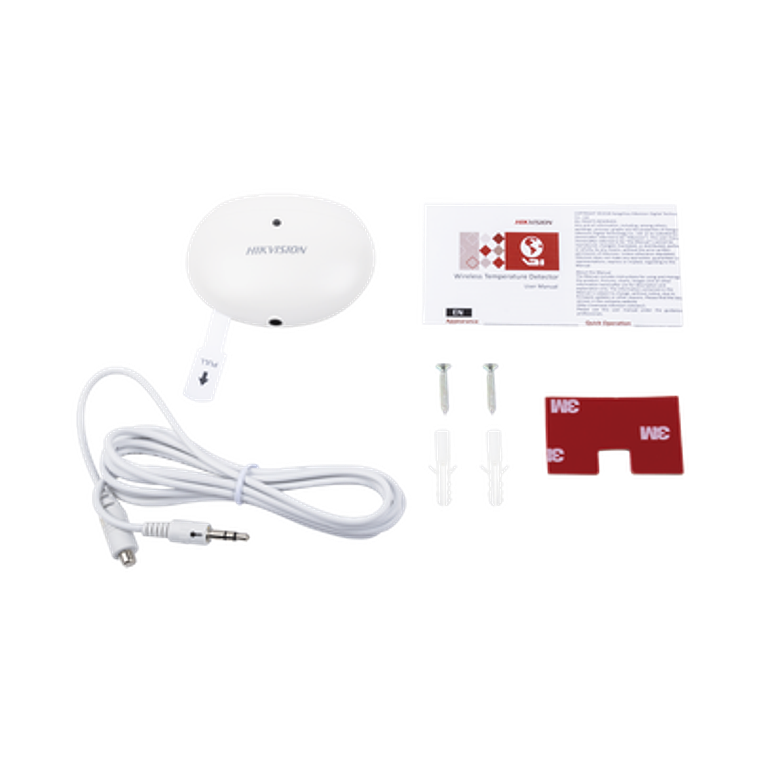 Detector de Temperatura Inalámbrico para Panel de Alarma Hikvision, Modelo: DS-PD1-TP-W 2