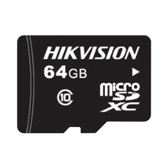 Memoria Hikvision Micro SD, Clase 10 de 64 GB, Especializada Para Videovigilancia, Modelo: HS-TF-L2/64G/P