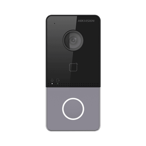 Videoportero Hikvision, Wi-Fi, IP, 2 Megapixeles,  PoE Estandar, IP6, Compatible con Hik-connect, Modelo: DS-KV6113-WPE1(C)