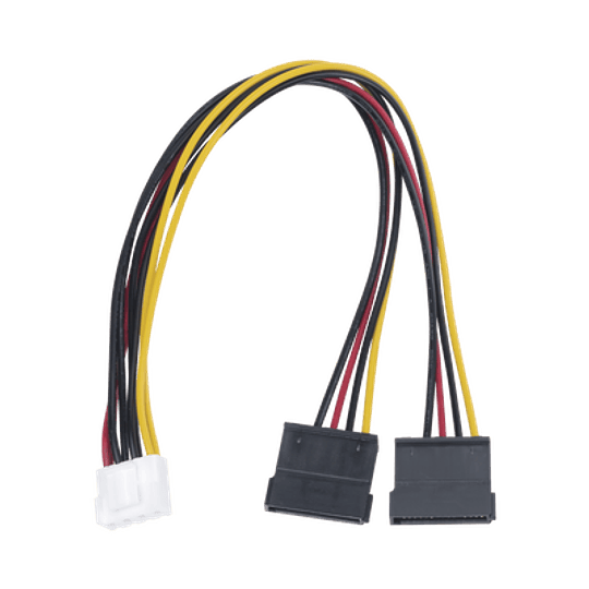 Cable Doble de Corriente SATA Compatible con DVR's Hikvision y HikLook, Modelo: 101-502-385
