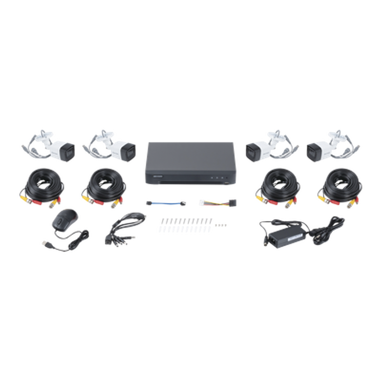 Kit Turbo HD 5 Megapixeles, DVR 4 Canales, 4 Camaras Bala con Microfono Integrado 5 MP, Modelo: HIK5MPSLQ-KIT(B) 2