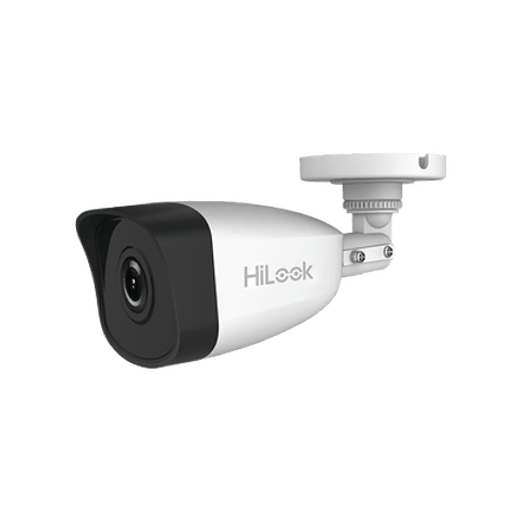 Camara HiLook, Bala IP 4 Megapixeles, 30 mts IR, Exterior IP67, PoE, WDR 120 dB, Lente 2.8 mm, H.265+, Modelo: IPC-B140H(C)