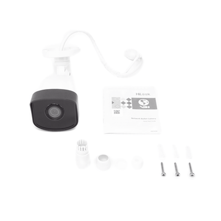 Camara HiLook, Bala IP 4 Megapixeles, 30 mts IR, Exterior IP67, PoE, WDR 120 dB, Lente 2.8 mm, H.265+, Modelo: IPC-B140H(C) 2