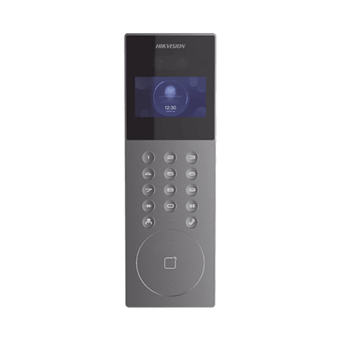 Videoportero Hikvision IP, Multiapartamento con Reconocimiento Facial, Hik-Connect, IP65, Apertura por Rostro, Tarjeta o App, Modelo: DS-KD9203-E6