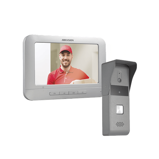 Kit de Videoportero Hikvision Analógico con Pantalla LCD a Color de 7