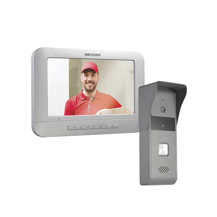 Kit de Videoportero Hikvision Analógico con Pantalla LCD a Color de 7