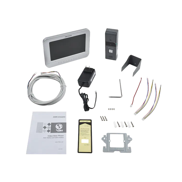 Kit de Videoportero Hikvision Analógico con Pantalla LCD a Color de 7