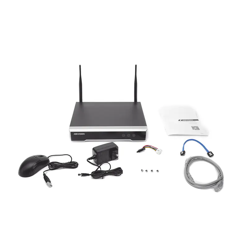 NVR Hikvision 4 Megapíxeles, 4 canales IP, 1 Bahía de Disco Duro, 2 Antenas Wi-Fi, Salida de Vídeo Full HD, Modelo: DS-7104NI-K1/W/M(C) 4