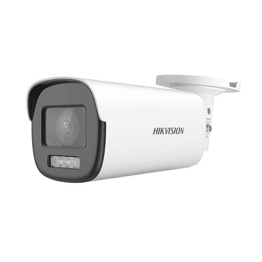 Camara Hikvision Bala TURBOHD 2 Megapixeles (1080p), Imagen a color 24/7, Lente Mot. 2.8-12 mm, Luz Blanca 40 mts, IP68, Modelo: DS-2CE19DF8T-AZE