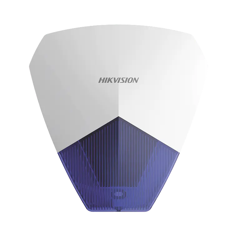 Sirena con Estrobo Cableada Hikvision Compatible con Cualquier Panel de Alarma color Azul, Modelo: DS-PS1-B 1