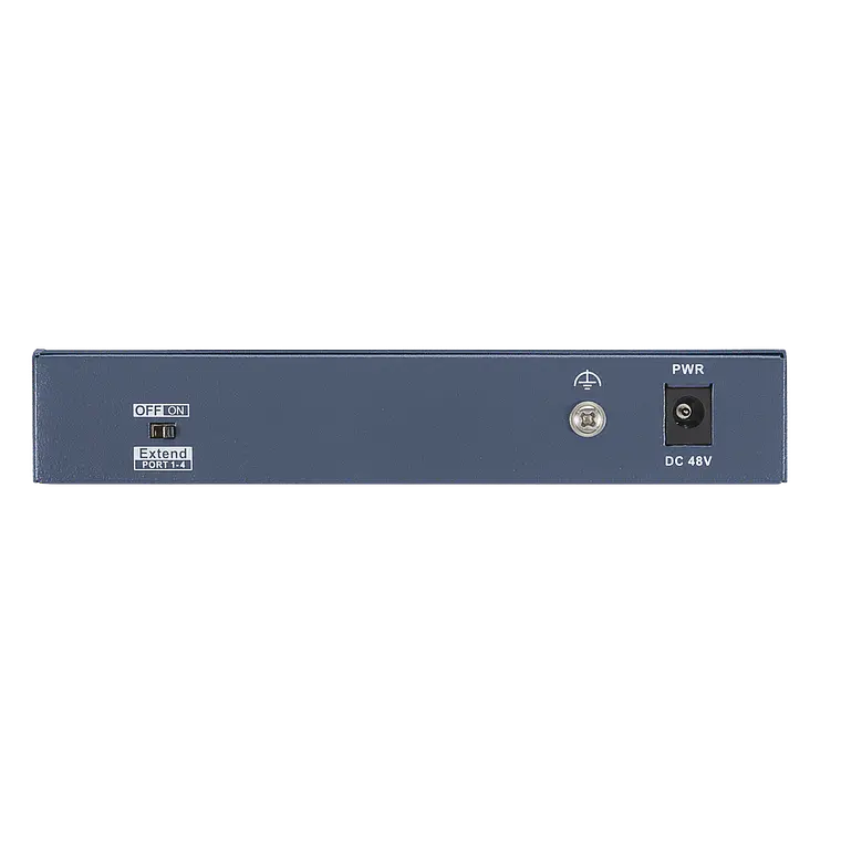 Switch Hikvision PoE+, No Administrable, 3 Puertos 10/100 Mbps 802.3 af/at (30 W) + 1 Puerto 100 Mbps Hi-PoE (60 W), 2 Puertos 10/100 Mbps Uplink, 250 Metros PoE, 60 W, Modelo: DS-3E0106HP-E 2