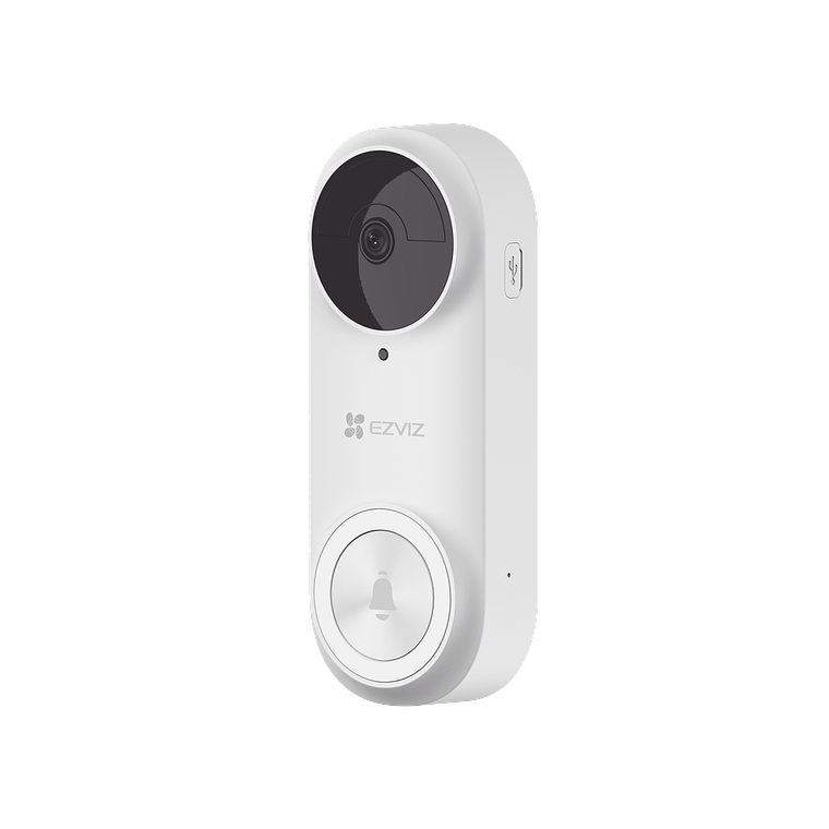 Timbre Ezviz con Cámara Wi-Fi (Doorbell) de Batería Recargable, Libre de Cables, Uso Exterior IP65, Cámara 3 Megapíxeles, Modelo: CS-DB2KIT 2