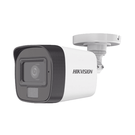 Camara Hikvision con Luz Dual (IR + Luz Blanca) TURBOHD 2 Megapíxeles (1080p), Gran Angular 101°, Lente 2.8 mm, 30 mts IR EXIR, 20 mts Luz Blanca, IP67, Micrófono Integrado, Modelo: DS-2CE16D0T-LFS