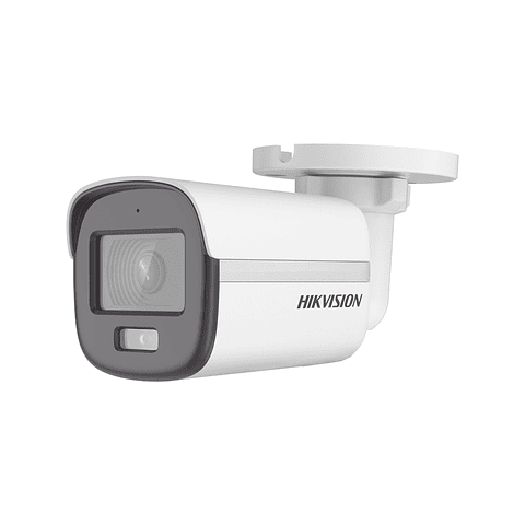 Camara Hikvision Bala TURBOHD 3K (5MP), Lente 2.8 mm, Micrófono Integrado, Imagen a Color 24/7, Luz Blanca 20m, IP67, dWDR, Modelo: DS-2CE10KF0T-FS