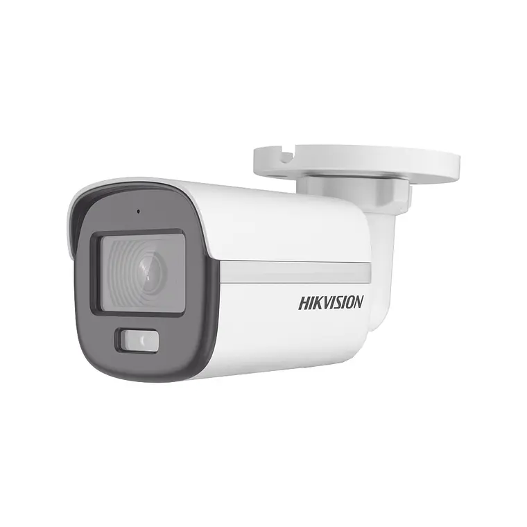 Camara Hikvision Bala TURBOHD 3K (5MP), Lente 2.8 mm, Micrófono Integrado, Imagen a Color 24/7, Luz Blanca 20m, IP67, dWDR, Modelo: DS-2CE10KF0T-FS 1