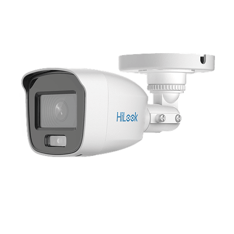 Camara HikLook Bala TURBOHD 1080p, Imagen a color 24/7, Lente 2.8 mm, ColorVu Lite, Luz Blanca 20 mts, IP66, Policarbonato, Modelo: THC-B129-PS