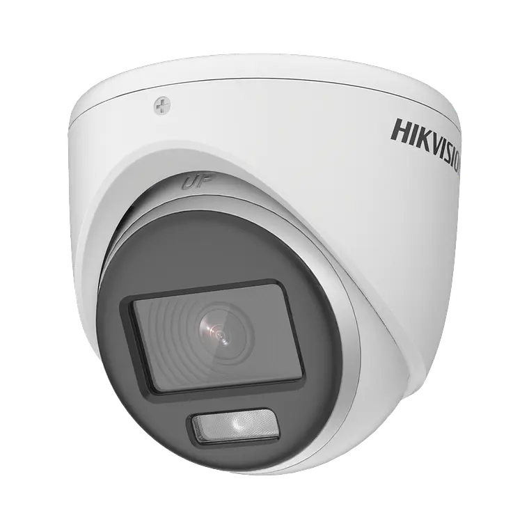Camara Hikvision Turret TURBOHD 2 Megapíxeles (1080p), Imagen a color 24/7, Lente 2.8 mm, Metal, Luz Blanca 20 mts, IP67, Modelo: DS-2CE70DF0T-MF 1