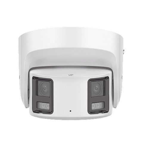 Camara Hikvision Turret IP Panorámica 8 Megapíxeles, 180°, Imagen a Color 24/7, PoE, WDR 130°, IP67, ACUSENSE, Protección Activa , Modelo: DS-2CD2387G2P-LSU/SL(C)
