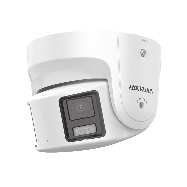 Camara Hikvision Turret IP Panorámica 8 Megapíxeles, 180°, Imagen a Color 24/7, PoE, WDR 130°, IP67, ACUSENSE, Protección Activa , Modelo: DS-2CD2387G2P-LSU/SL(C) 3