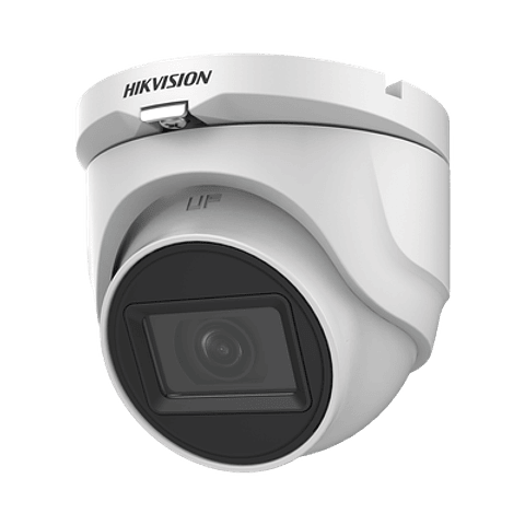 Camara Hikvision Turret, TURBOHD 5 Megapixeles, Lente 2.8 mm, 30 mts IR EXIR, IP67, Metal, Modelo: DS-2CE76H0T-ITMF(C)
