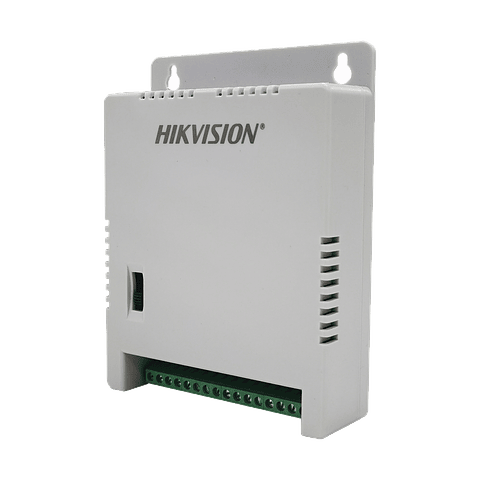 Fuente de Poder Regulada Hikvision, 12 Vcc, 13.5 Vcc, 15 Vcc para 8 Cámaras, 1 Amp. por Salida, Soporta 4K, Modo para Largas Distancias, Modelo: DS-2FA1205-C8/K