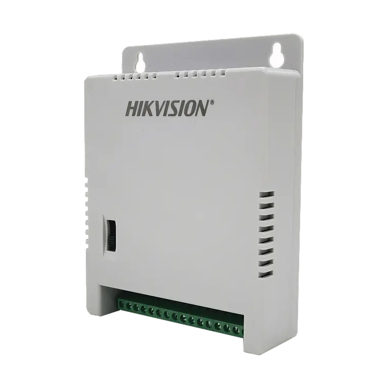 Fuente de Poder Regulada Hikvision, 12 Vcc, 13.5 Vcc, 15 Vcc para 8 Cámaras, 1 Amp. por Salida, Soporta 4K, Modo para Largas Distancias, Modelo: DS-2FA1205-C8/K 1