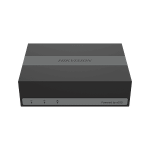 DVR Hikvision, 2 Megapixeles (1080P) lite con 8 Canales TURBOHD + 1 Canal IP, Disco duro eSSD Incluido (480 GB), H.265+, ACUSENSE Lite, Ultra Compacto, Extra Silencioso, Modelo: DS-E08HGHI-B