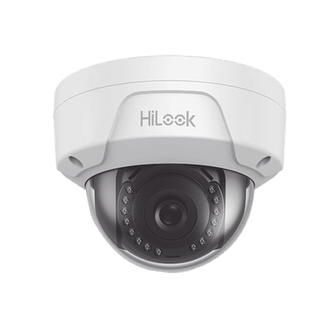 Camara HiLook Series, Domo IP 4 Megapixeles, 30 mts IR, Exterior IP67, IK10, PoE, dWDR, Lente 2.8 mm, Onvif, Modelo: IPC-D140H(C)