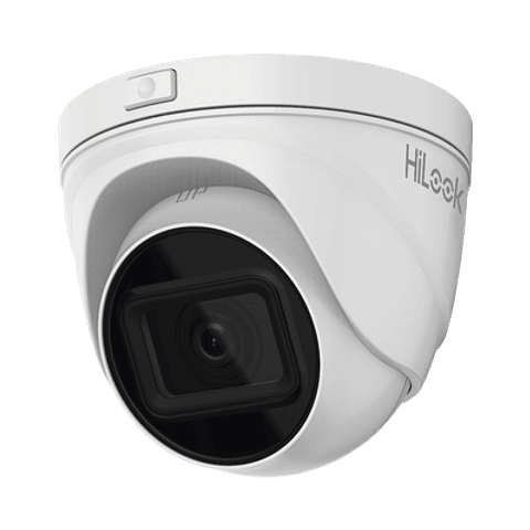 Camara HikLook Turret IP, 4 Megapixeles, Lente Motorizado 2.8 - 12 mm, 30 mts IR EXIR, PoE, Exterior IP67, WDR 120dB, Micro SD, H.265+, Onvif, Modelo: IPC-T641H-Z(C)