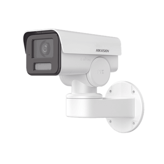 Camara Hikvision Bala IP PTZ, 4 Megapixeles, Lente Mot. 2.8 a 12 mm, Luz IR 50 mts, WDR 120 dB, PoE, IP66, Microfono Integrado, Micro SD, Modelo: DS-2CD1A43G0-IZU