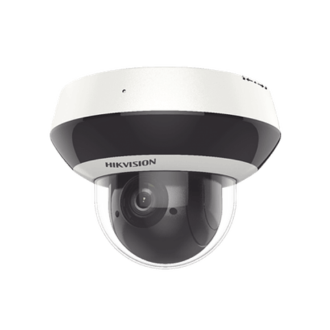 Mini Domo Hikvision PTZ IP 2 Megapixeles, 4X Zoom, H.265+, 20 mts IR EXIR, PoE, IK10, IP66, Micrófono Integrado, PoE, microSD, Modelo: DS-2DE2A204IW-DE3(C0)(S6)(C)