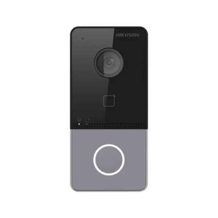 Videoportero Hikvision IP 2 Megapixeles, PoE Estandar, IP65, Apertura desde Hik-connect, Soporta 1 Departamento y Hasta 6 Monitores, Soporta Tarjetas Mifare, Modelo:DS-KV6113-WPE1(C) 1