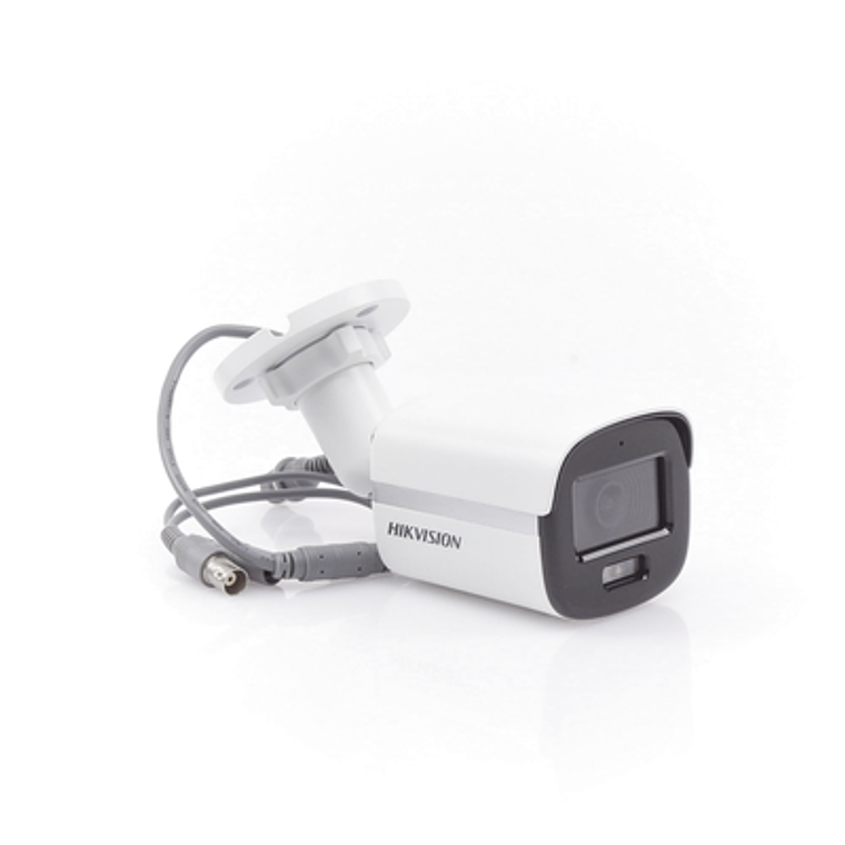 Camara Hikvision Bala TURBOHD 2 Megapixeles (1080p),Color 24/7, Lente 2.8 mm, METAL, Luz Blanca 20 mts, IP67, TVI-AHD-CVI-CVBS, Modelo: DS-2CE10DF0T-F 2