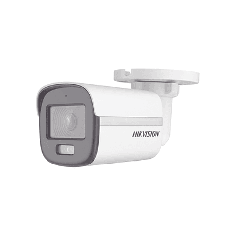 Camara Hikvision Bala TURBOHD 2 Megapixeles (1080p),Color 24/7, Lente 2.8 mm, METAL, Luz Blanca 20 mts, IP67, TVI-AHD-CVI-CVBS, Modelo: DS-2CE10DF0T-F