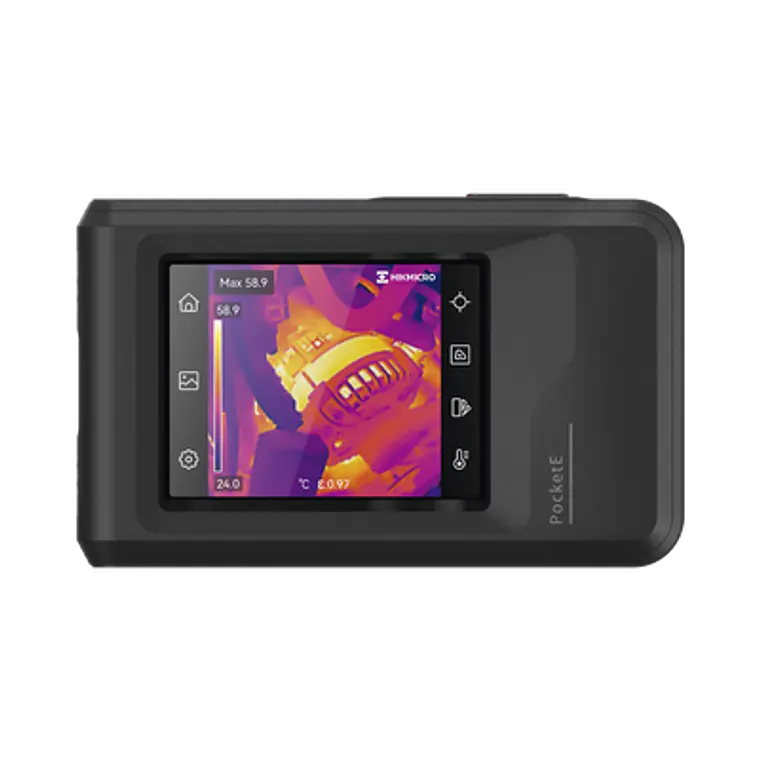 Camara HikMicro Termografica Portatil, Lente Termico 1.35 mm (96 x 96) pixeles, Lente Optico (640 × 480), Wi-Fi, IP54, 4 Gb, Hasta 4 Horas Continuas, Modelo: HM-TP40-1AQF/W-POCKETE 1