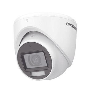 Camara Turret TURBOHD 3K (5 Megapixeles), Lente 2.8 mm, Dual Light (30 mts IR + 20 mts Luz Blanca), IP67, Microfono Integrado, dWDR, Metal, Modelo: DS-2CE76K0T-LMFS