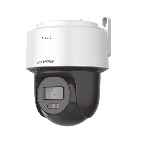 Camara Hikvision Domo PT IP 4 Megapixeles, Lente 4 mm, Dual Light (30 mts IR + 30 mts Luz Blanca), Autoseguimiento, IP66, Micrófono y Bocina Integrado, Modelo: DS-2DE2C400MWG-E