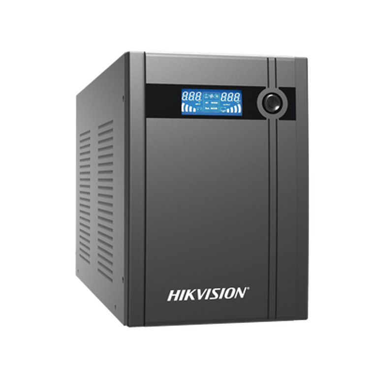 UPS Hikvision de 3000 VA , 1800 W , Pantalla LCD , Proteccion Contra Sobrecarga y Descarga , Entrada y Salida 120 VCA , 6 Tomas NEMA 5-15R, Modelo: DS-UPS3000-X 1