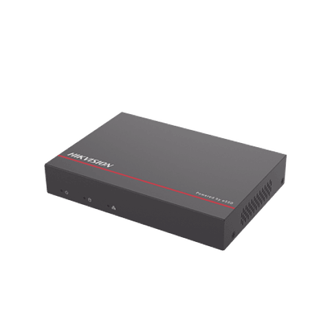 NVR Hikvision + SSD, 4 Megapixeles, 4 Canales IP, 4 Puertos PoE+, 1 SSD de 1 TB, ACUSENSE, Diseño Compacto y Cero Ruido, Modelo: DS-E04NI-Q1/4P/1T