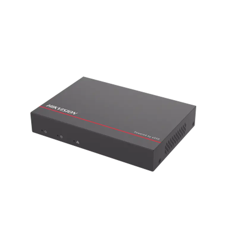 NVR Hikvision + SSD, 4 Megapixeles, 4 Canales IP, 4 Puertos PoE+, 1 SSD de 1 TB, ACUSENSE, Diseño Compacto y Cero Ruido, Modelo: DS-E04NI-Q1/4P/1T 1