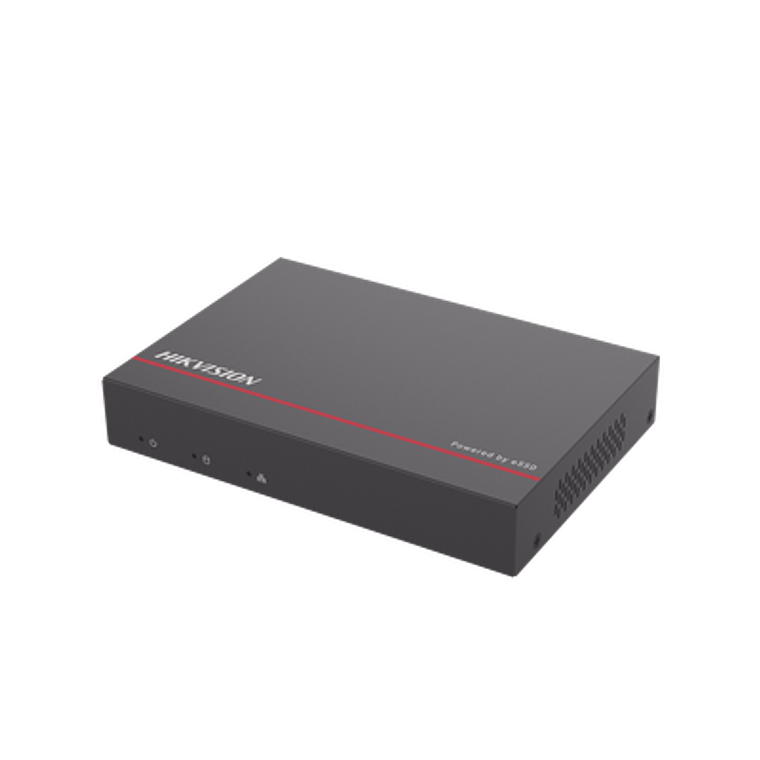 NVR Hikvision + SSD, 4 Megapixeles, 8 Canales IP, 8 Puertos PoE+, 1 SSD de 1 TB, ACUSENSE, Diseño Compacto y Cero Ruido, Modelo: DS-E08NI-Q1/8P/1T 1